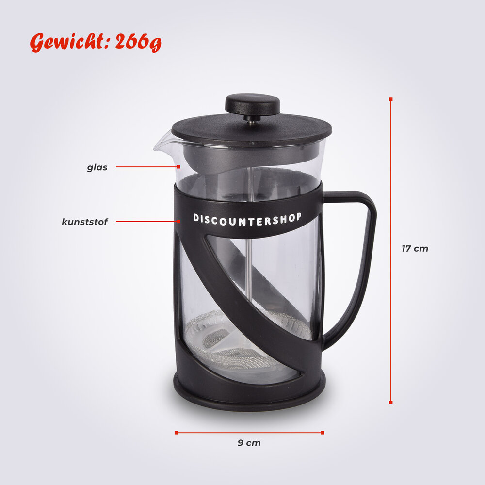 Discountershop Koffie en theezetapparaat | zwart&transparente | 600 ml | kunststof & glas | Theemachine | Theemaker | 17cm*9cm Discountershop Koffie en theezetapparaat | zwart&transparente | 600 ml | kunststof & glas | Theemachine | Theemaker | 17cm*9cm