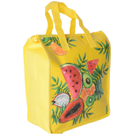 Discountershop  Cooler Bag, Picnic Bag, 8L with Tropical Design | Perfect for Summer Beach Picnics | Yellow, Polyethylene Discountershop  Cooler Bag, Picnic Bag, 8L with Tropical Design | Perfect for Summer Beach Picnics | Yellow, Polyethylene