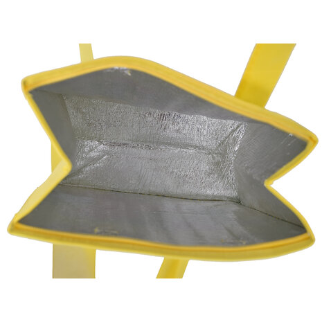 Discountershop Koeltas, Picknicktas, 8L met Tropisch Design | Perfect voor Zomerse Strandpicknicks | Geel, Polyethyleen