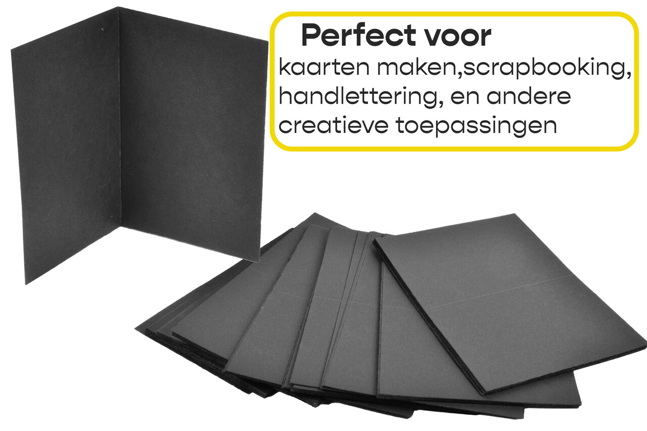 Merkloos Hobby Paper | 100 Sheets Black | Drawing Paper | 19 x 14 cm | Scrapbook Paper | Perfect for Card Making, Origami, Scrapbooking Merkloos Hobby Paper | 100 Sheets Black | Drawing Paper | 19 x 14 cm | Scrapbook Paper | Perfect for Card Making, Origami, Scrapbooking