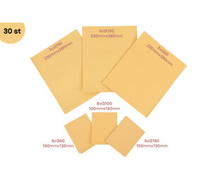 Merkloos Sandpaper Set - 30 Pieces | Sanding Materials for Adults | Fine, Coarse, Metal and Furniture Sandpaper | 9.30x20 cm | Beige Merkloos Sandpaper Set - 30 Pieces | Sanding Materials for Adults | Fine, Coarse, Metal and Furniture Sandpaper | 9.30x20 cm | Beige
