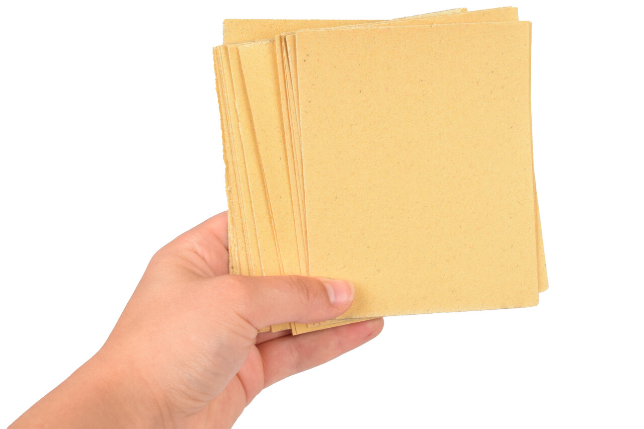 Merkloos Sandpaper Set - 30 Pieces | Sanding Materials for Adults | Fine, Coarse, Metal and Furniture Sandpaper | 9.30x20 cm | Beige
