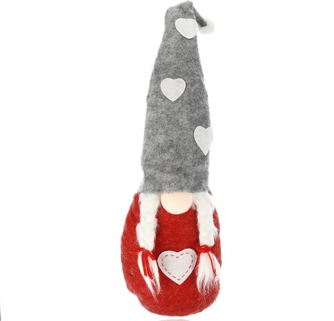 Discountershop Scandinavische Kerstkabouter - Hoogte 71 cm - Zacht Gnoom Kabouter Kopen voor Kerst