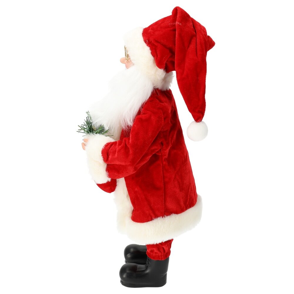 Discountershop Santa Claus Figurine - Height 45 cm - Red Christmas Decorations Online - Use in Christmas or Sinterklaas
