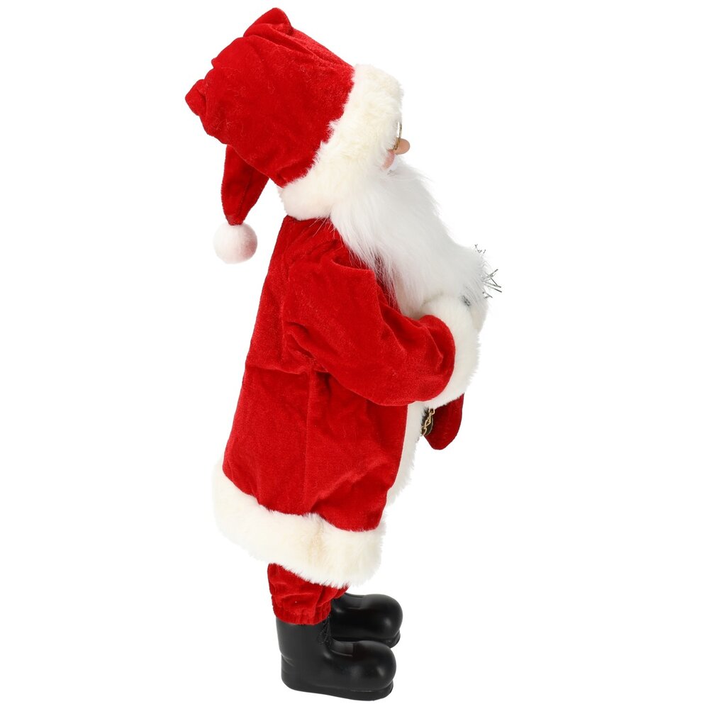 Discountershop Kerstman Pop - Hoogte 45 cm - Rood - Nostalgische Kerstdecoratie - Kerstversiering voor Binnen Discountershop Kerstman Pop - Hoogte 45 cm - Rood - Nostalgische Kerstdecoratie - Kerstversiering voor Binnen