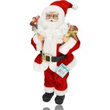 Discountershop Santa Claus Doll Red - Santa with Hat - Perfect Christmas Decoration for Christmas 2024.