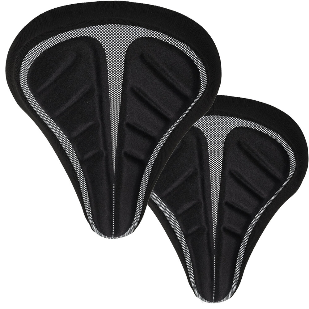 Discountershop 2x Durable Bicycle Saddle Cover made of Black Polyester - Protection for Bicycle Saddles - 29x20x2.5 cm Discountershop 2x Durable Bicycle Saddle Cover made of Black Polyester - Protection for Bicycle Saddles - 29x20x2.5 cm