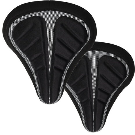 Discountershop 2x Durable Bicycle Saddle Cover made of Black Polyester - Protection for Bicycle Saddles - 29x20x2.5 cm Discountershop 2x Durable Bicycle Saddle Cover made of Black Polyester - Protection for Bicycle Saddles - 29x20x2.5 cm