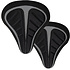 2x Durable Bicycle Saddle Cover made of Black Polyester - Protection for Bicycle Saddles - 29x20x2.5 cm