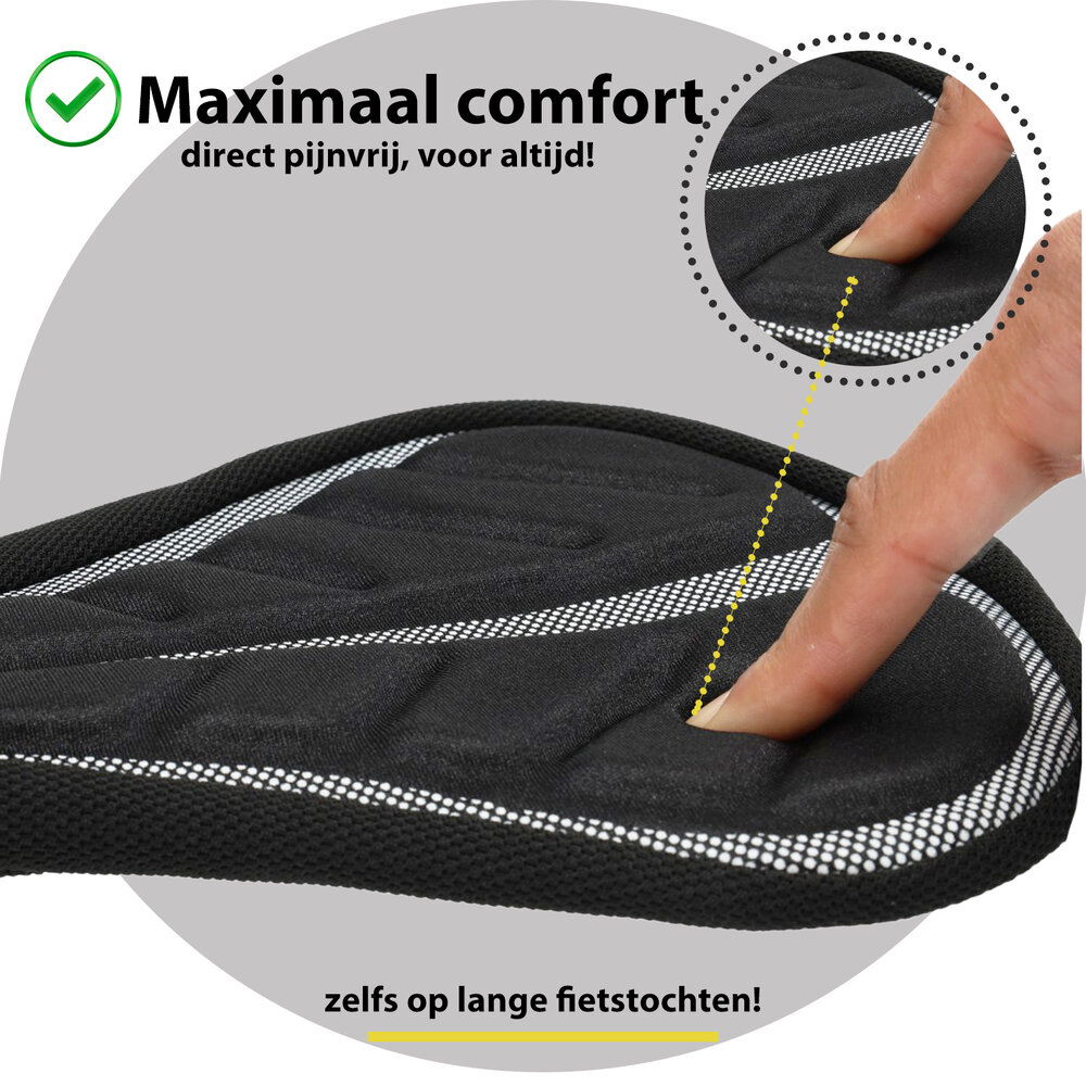 Discountershop 2x Durable Bicycle Saddle Cover made of Black Polyester - Protection for Bicycle Saddles - 29x20x2.5 cm Discountershop 2x Durable Bicycle Saddle Cover made of Black Polyester - Protection for Bicycle Saddles - 29x20x2.5 cm