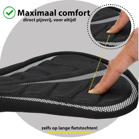 Discountershop 2x Durable Bicycle Saddle Cover made of Black Polyester - Protection for Bicycle Saddles - 29x20x2.5 cm Discountershop 2x Durable Bicycle Saddle Cover made of Black Polyester - Protection for Bicycle Saddles - 29x20x2.5 cm