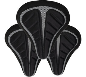 Discountershop 3x Durable Bicycle Saddle Cover made of Black Polyester - Protection for Bicycle Saddles - 29x20x2.5 cm Discountershop 3x Durable Bicycle Saddle Cover made of Black Polyester - Protection for Bicycle Saddles - 29x20x2.5 cm