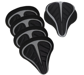 Discountershop 4x Durable Bicycle Saddle Cover made of Black Polyester - Protection for Bicycle Saddles - 29x20x2.5 cm Discountershop 4x Durable Bicycle Saddle Cover made of Black Polyester - Protection for Bicycle Saddles - 29x20x2.5 cm