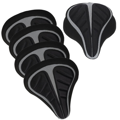 Discountershop 4x Durable Bicycle Saddle Cover made of Black Polyester - Protection for Bicycle Saddles - 29x20x2.5 cm Discountershop 4x Durable Bicycle Saddle Cover made of Black Polyester - Protection for Bicycle Saddles - 29x20x2.5 cm