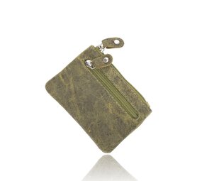 4 East Stijlvolle Olive Leren Portemonnee - 4 east - Geldbeurs voor Dames - met 2 Vakken - Portemonnee met Rits 4 East Stijlvolle Olive Leren Portemonnee - 4 east - Geldbeurs voor Dames - met 2 Vakken - Portemonnee met Rits