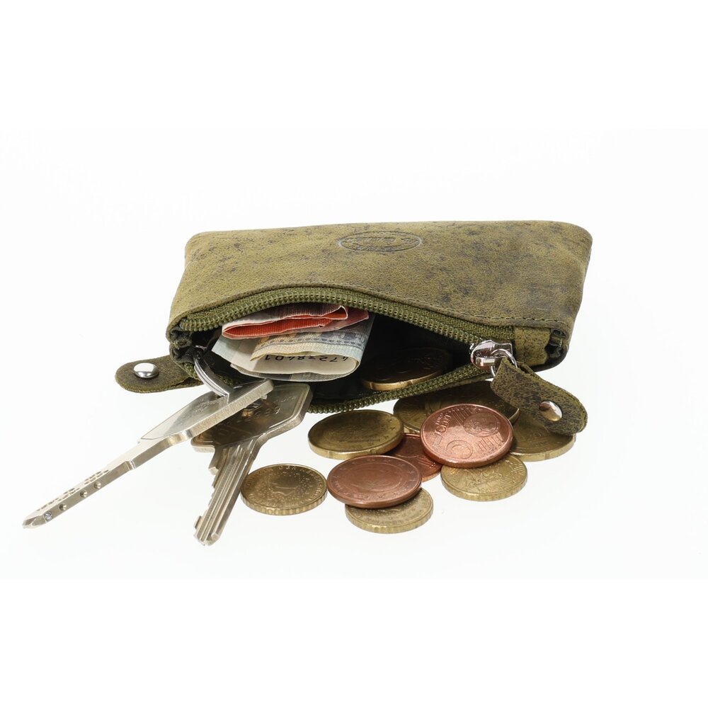 4 East Stylish Olive Leather Wallet - 4 east - Money Purse for Women - with 2 Compartments - Wallet with Zipper 4 East Stylish Olive Leather Wallet - 4 east - Money Purse for Women - with 2 Compartments - Wallet with Zipper