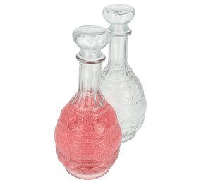 Discountershop Crystal Wine Decanter Set of 2 - Crystal Decanter 1 Liter - Glass Decanter for Wine, Whiskey, Liquor, Bourbon, Vodka & More Discountershop Crystal Wine Decanter Set of 2 - Crystal Decanter 1 Liter - Glass Decanter for Wine, Whiskey, Liquor, Bourbon, Vodka & More
