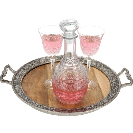 Discountershop Whiskey karaf 1 Liter - Wijnkaraffen Decanteer 1 Liter Elk - Loodvrije Karaf voor Rode Wijn, Whisky, Bourbon & Meer