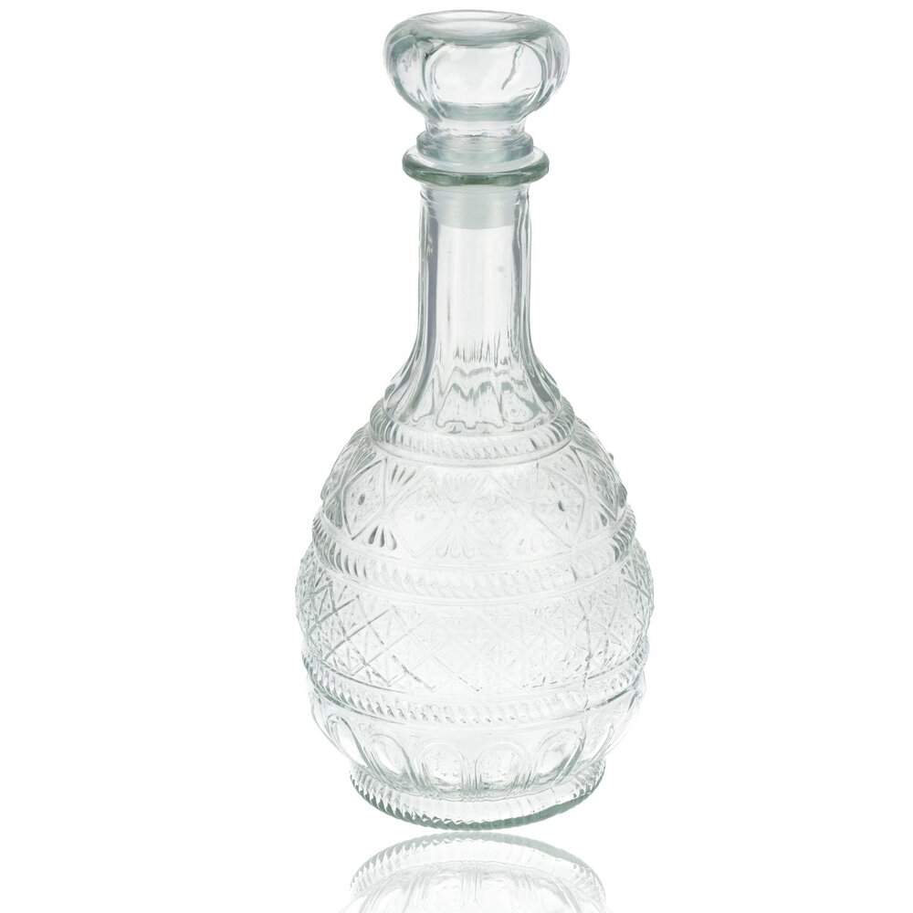 Discountershop Crystal Decanters 1 L - Crystal Decanter 1 Liter - Glass Decanter for Wine, Whiskey, Liquor, Bourbon, Vodka & More