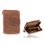 4 East Brown Wallet with Zipper - Genuine Leather - RFID Protected Anti Skim - 13,5x10 cm - 6 Credit Card Pockets 4 East Brown Wallet with Zipper - Genuine Leather - RFID Protected Anti Skim - 13,5x10 cm - 6 Credit Card Pockets