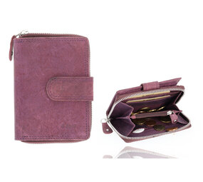 4 East Unisex Leather Wallet - Purple Pure Leather with Zipper - RFID Anti-Skim - 7 Card Slots, Bill Compartment & Coin Pocket - Perfect Christmas Gift - 13.5x10cm 4 East Unisex Leather Wallet - Purple Pure Leather with Zipper - RFID Anti-Skim - 7 Card Slots, Bill Compartment & Coin Pocket - Perfect Christmas Gift - 13.5x10cm