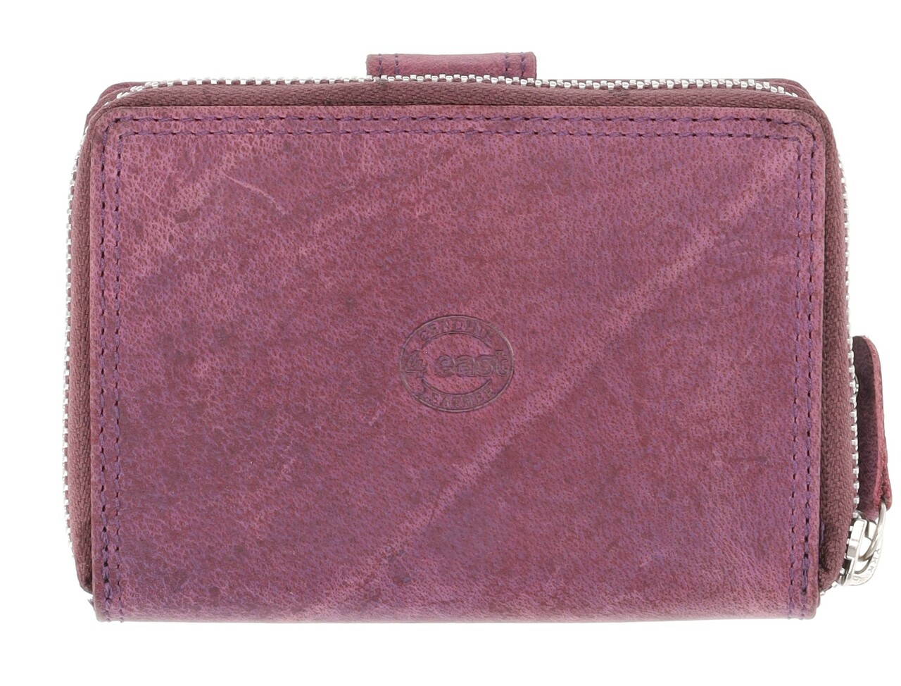 4 East Unisex Leather Wallet - Purple Pure Leather with Zipper - RFID Anti-Skim - 7 Card Slots, Bill Compartment & Coin Pocket - Perfect Christmas Gift - 13.5x10cm 4 East Unisex Leather Wallet - Purple Pure Leather with Zipper - RFID Anti-Skim - 7 Card Slots, Bill Compartment & Coin Pocket - Perfect Christmas Gift - 13.5x10cm