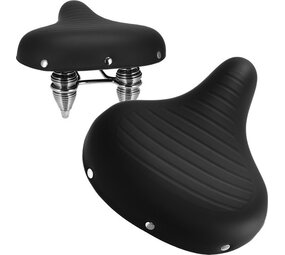 Discountershop Comfortabel Fietszadel voor Iedere Rijstijl 27cm lengte - Racefiets, Stadsfiets, Vrouwen & Mannen - Waterdicht & Vering Discountershop Comfortabel Fietszadel voor Iedere Rijstijl 27cm lengte - Racefiets, Stadsfiets, Vrouwen & Mannen - Waterdicht & Vering