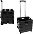 Durable Foldable Trolley with Ergonomic Handle and Lightweight Design | Plastic | Black Foldable Luggage Trolley up to 25kg Capacity