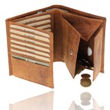 4 East Heren Portemonnee – Leren Billfold Tan met RFID – Portemonnee voor 14 Pasjes & Contant Geld - Billfold Portemonnee 4 East Heren Portemonnee – Leren Billfold Tan met RFID – Portemonnee voor 14 Pasjes & Contant Geld - Billfold Portemonnee