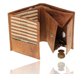 4 East Heren Portemonnee – Leren Billfold Tan met RFID – Portemonnee voor 14 Pasjes & Contant Geld - Billfold Portemonnee 4 East Heren Portemonnee – Leren Billfold Tan met RFID – Portemonnee voor 14 Pasjes & Contant Geld - Billfold Portemonnee