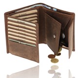 4 East Portemonnee Heren met Muntvak - Choco Bruin - RFID Anti-Skim Portemonnee - 14 Pasjeshouder - Echt Leer 4 East Portemonnee Heren met Muntvak - Choco Bruin - RFID Anti-Skim Portemonnee - 14 Pasjeshouder - Echt Leer