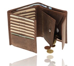 4 East Men's Wallet - 4East Genuine Leather Wallet for Men - 14 Credit Card Compartments & Coin Pocket - Choco Brown 4 East Men's Wallet - 4East Genuine Leather Wallet for Men - 14 Credit Card Compartments & Coin Pocket - Choco Brown