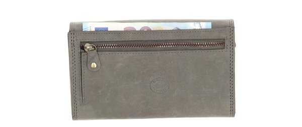 4 East Leather Catering Wallet - Horeca Catering Wallet - Men & Women - RFID - 14 Card Holder & Coin Pocket - Gray