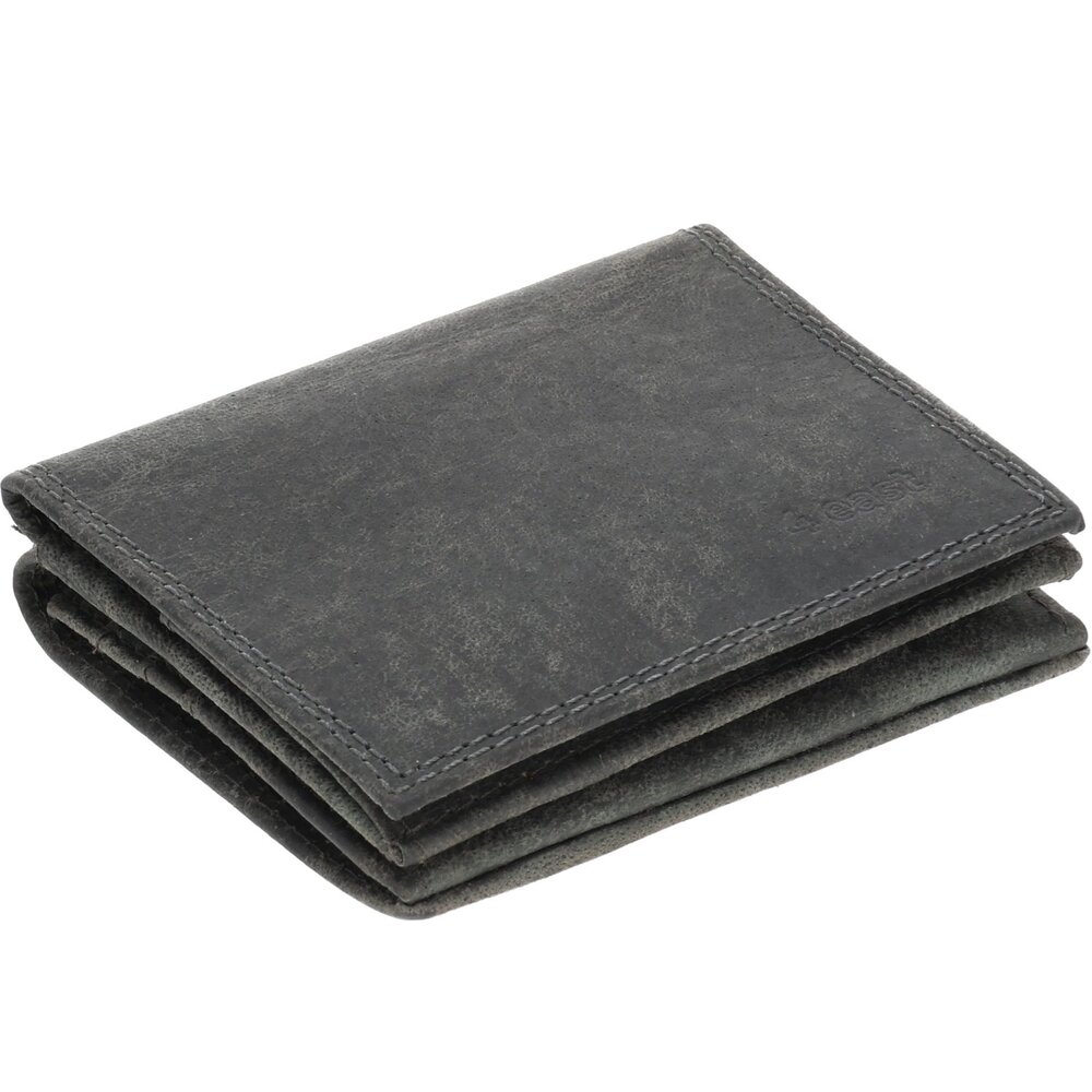 4 East Grijze Leren Portemonnee Heren Dames - 6 Pasjeshouders, Vierkant Muntvak, RFID Bescherming, 2 Biljetvakken - 9,5x7,5 cm 4 East Grijze Leren Portemonnee Heren Dames - 6 Pasjeshouders, Vierkant Muntvak, RFID Bescherming, 2 Biljetvakken - 9,5x7,5 cm