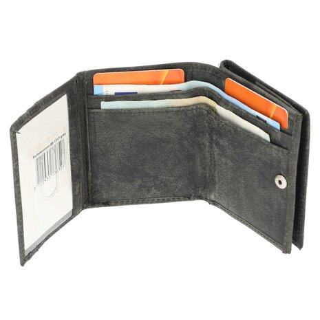 4 East Trifold Wallet in Gray with Genuine Leather - Compact Size - 4 East - 9.5x8x2.5cm - 6 Credit card compartments - 2 compartments inside - 1 compartment for coins. 4 East Trifold Wallet in Gray with Genuine Leather - Compact Size - 4 East - 9.5x8x2.5cm - 6 Credit card compartments - 2 compartments inside - 1 compartment for coins.
