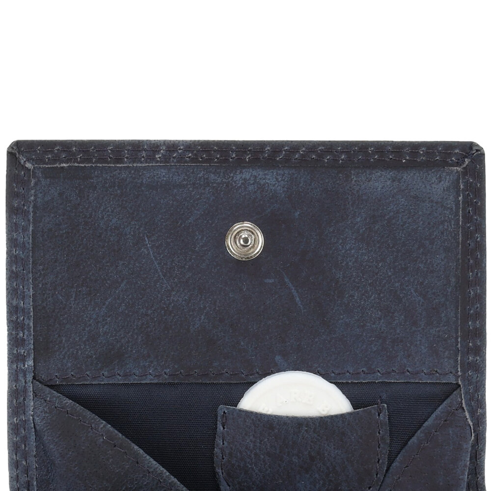 4 East Navy Blue Genuine Leather Crossbody and Shoulder Bag with Credit Card Holder - 2 Pockets, 1 Coin Pocket, 6 Credit Card Pockets for optimal organization