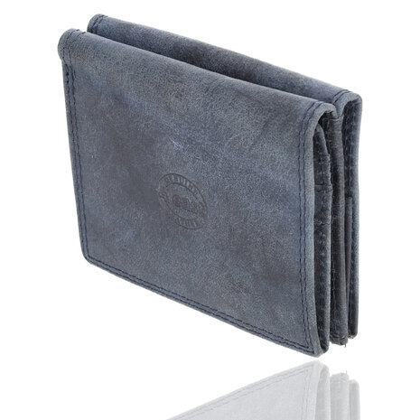 4 East Navy Blue Genuine Leather Crossbody and Shoulder Bag with Credit Card Holder - 2 Pockets, 1 Coin Pocket, 6 Credit Card Pockets for optimal organization