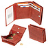Portmonnee - Buffel Leer Rood , 6 Pasjeshouders, RFID Bescherming, Vierkant Muntvak - 9,5x7,5 cm Portmonnee - Buffel Leer Rood , 6 Pasjeshouders, RFID Bescherming, Vierkant Muntvak - 9,5x7,5 cm