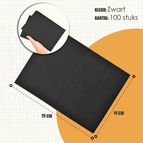 Merkloos Hobby Paper | 100 Sheets Black | Drawing Paper | 19 x 14 cm | Scrapbook Paper | Perfect for Card Making, Origami, Scrapbooking Merkloos Hobby Paper | 100 Sheets Black | Drawing Paper | 19 x 14 cm | Scrapbook Paper | Perfect for Card Making, Origami, Scrapbooking