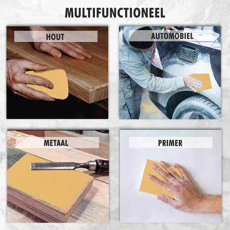 Merkloos Sandpaper Set - 30 Pieces | Sanding Materials for Adults | Fine, Coarse, Metal and Furniture Sandpaper | 9.30x20 cm | Beige