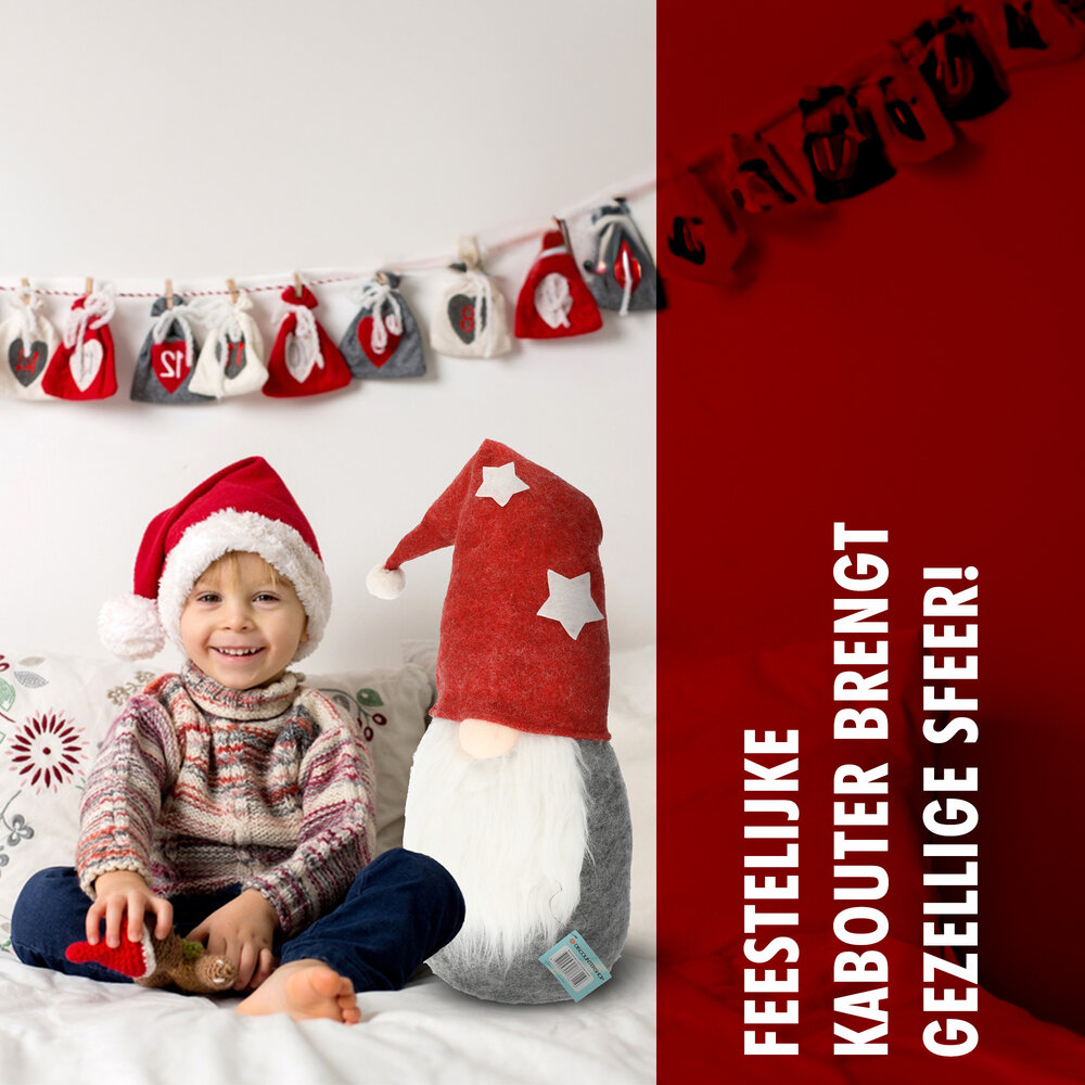 Merkloos Schattige Kerstman Gnoom Pluche Pop - Rood, Grijs, Wit - 71cm Hoog - Kerst Kabouter Decoratie Merkloos Schattige Kerstman Gnoom Pluche Pop - Rood, Grijs, Wit - 71cm Hoog - Kerst Kabouter Decoratie