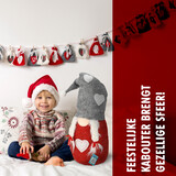 Discountershop Scandinavische Kerstkabouter - Hoogte 71 cm - Zacht Gnoom Kabouter Kopen voor Kerst