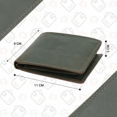 4 East Leren Portemonnee Unisex Olijfgroen - Compact, Duurzaam en Functioneel - 11cm x 9cm x 2cm - Veelzijdige Opbergruimte 4 East Leren Portemonnee Unisex Olijfgroen - Compact, Duurzaam en Functioneel - 11cm x 9cm x 2cm - Veelzijdige Opbergruimte
