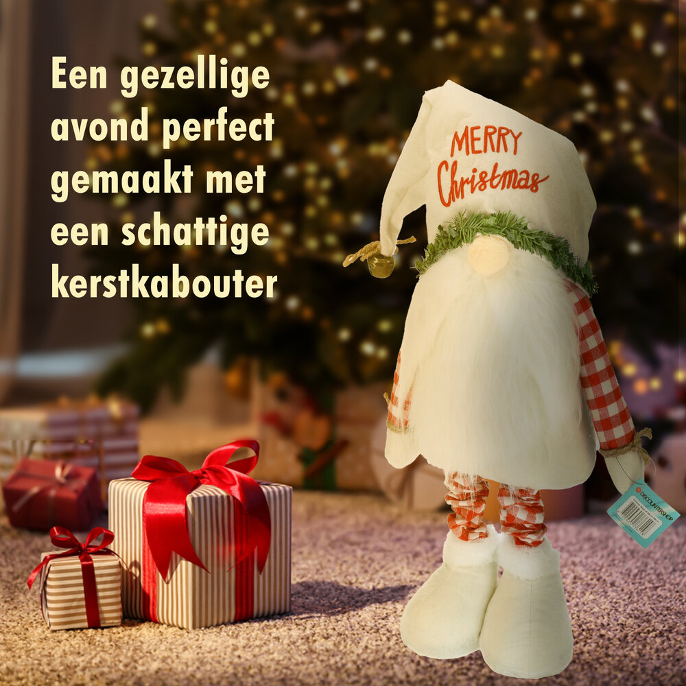 Discountershop Scandinavian Christmas Gnome - Christmas Decoration Adjustable 68-98 cm - Plush Gnome Doll Discountershop Scandinavian Christmas Gnome - Christmas Decoration Adjustable 68-98 cm - Plush Gnome Doll