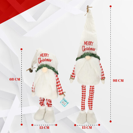 Discountershop Scandinavian Christmas Gnome - Christmas Decoration Adjustable 68-98 cm - Plush Gnome Doll Discountershop Scandinavian Christmas Gnome - Christmas Decoration Adjustable 68-98 cm - Plush Gnome Doll