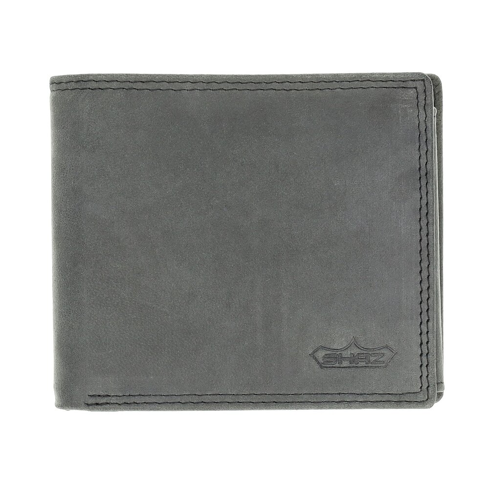 Merkloos "Buffalo Leather Wallet Anthracite - RFID Blocking - 7 Card Slots - Double Stitching - Spacious Coin Pocket - Compact and Durable 9.5x11cm black Merkloos "Buffalo Leather Wallet Anthracite - RFID Blocking - 7 Card Slots - Double Stitching - Spacious Coin Pocket - Compact and Durable 9.5x11cm black
