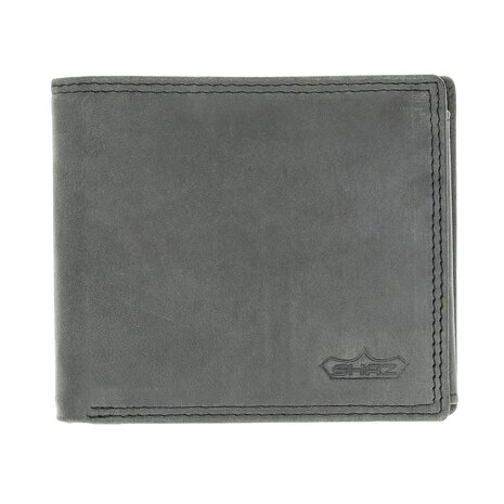 Merkloos "Buffalo Leather Wallet Anthracite - RFID Blocking - 7 Card Slots - Double Stitching - Spacious Coin Pocket - Compact and Durable 9.5x11cm black Merkloos "Buffalo Leather Wallet Anthracite - RFID Blocking - 7 Card Slots - Double Stitching - Spacious Coin Pocket - Compact and Durable 9.5x11cm black