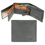 Merkloos "Buffalo Leather Wallet Anthracite - RFID Blocking - 7 Card Slots - Double Stitching - Spacious Coin Pocket - Compact and Durable 9.5x11cm black Merkloos "Buffalo Leather Wallet Anthracite - RFID Blocking - 7 Card Slots - Double Stitching - Spacious Coin Pocket - Compact and Durable 9.5x11cm black
