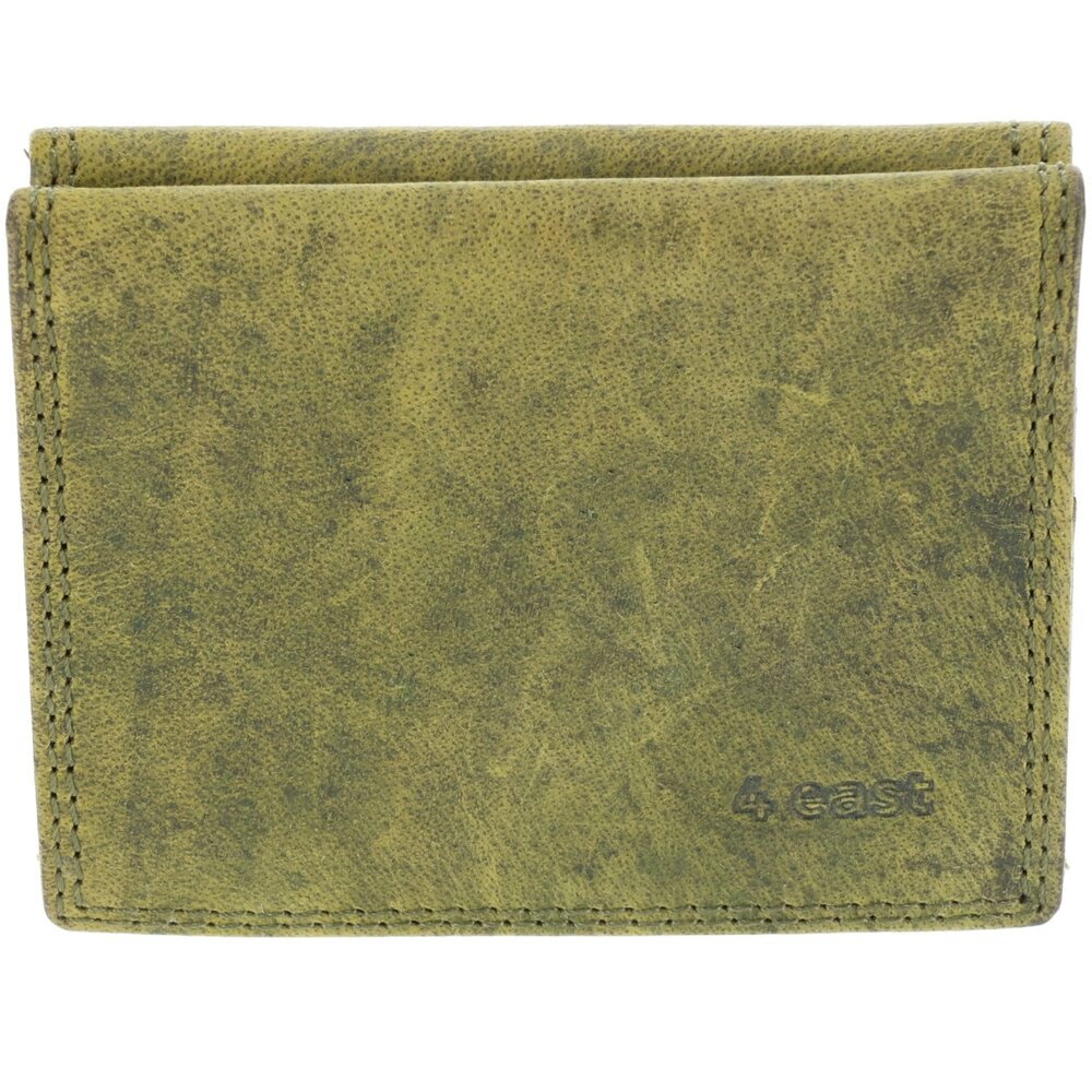 4 East Stijlvolle Olive Leren Portemonnee met Rits - 4 east - Dames Geldbeurs - 1x muntvak binnen - 2vakken - 6x creditcards vakken 4 East Stijlvolle Olive Leren Portemonnee met Rits - 4 east - Dames Geldbeurs - 1x muntvak binnen - 2vakken - 6x creditcards vakken