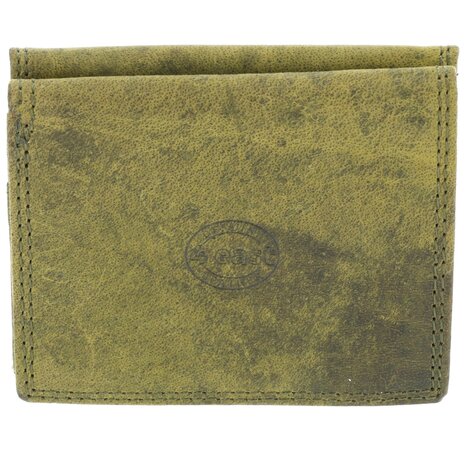 4 East Mens Leather Wallet | Genuine Hunter Leather RFID Blocking Unisex Wallet with Coin Compartment and Card Slots | 9.5 x 7.5 x 2 cm - Olive Color 4 East Mens Leather Wallet | Genuine Hunter Leather RFID Blocking Unisex Wallet with Coin Compartment and Card Slots | 9.5 x 7.5 x 2 cm - Olive Color